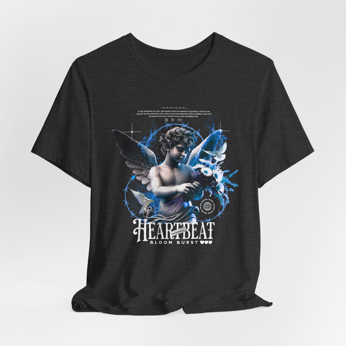 Cherub Heartbeat Graphic Tee — Vintage Angel Art T‑Shirt