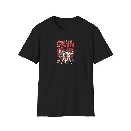 Cooler Than Cupid T-Shirt — Retro Valentine Skeleton Couple Tee