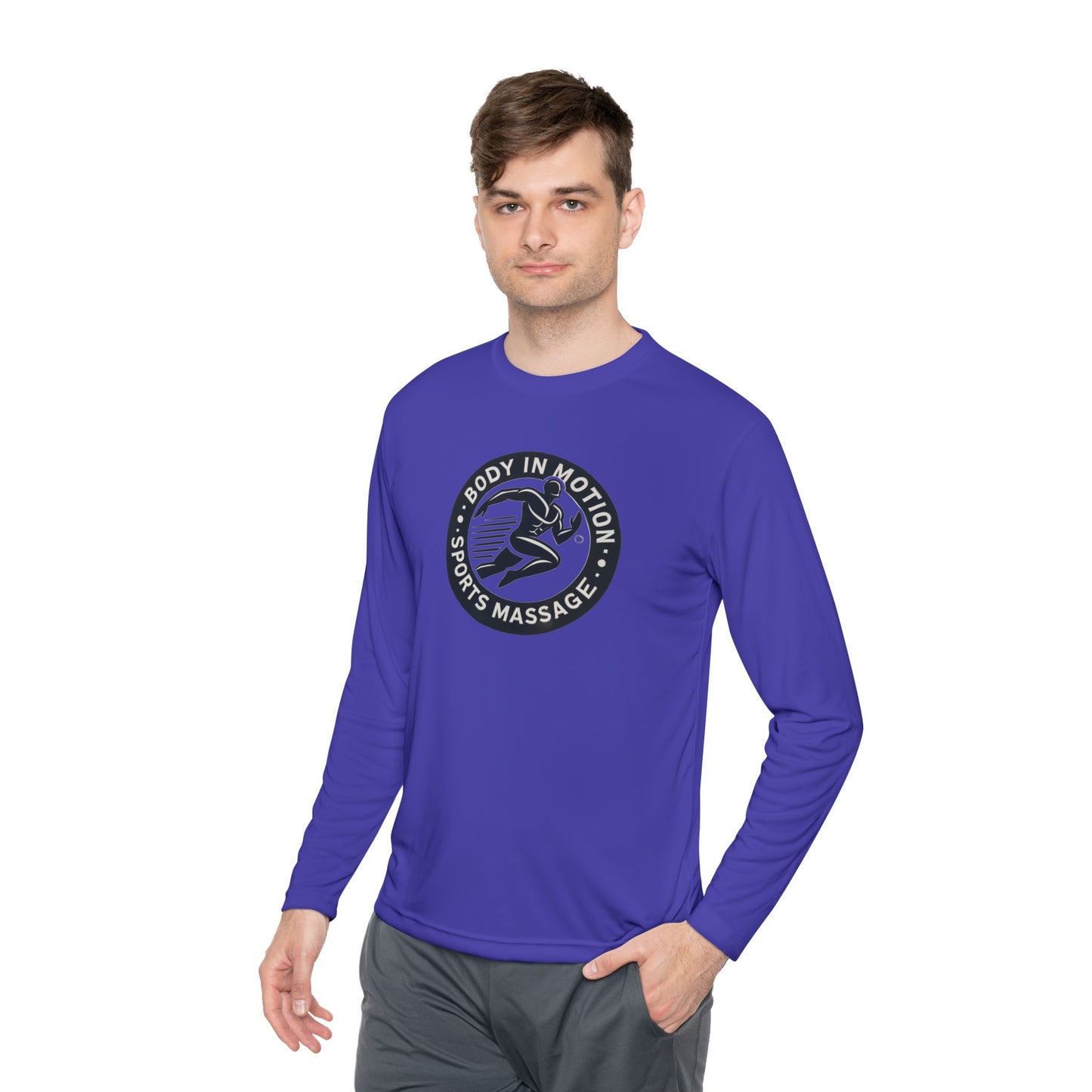 Sports Massage Long Sleeve Tee — "Body in Motion" Athletic Therapy Shirt