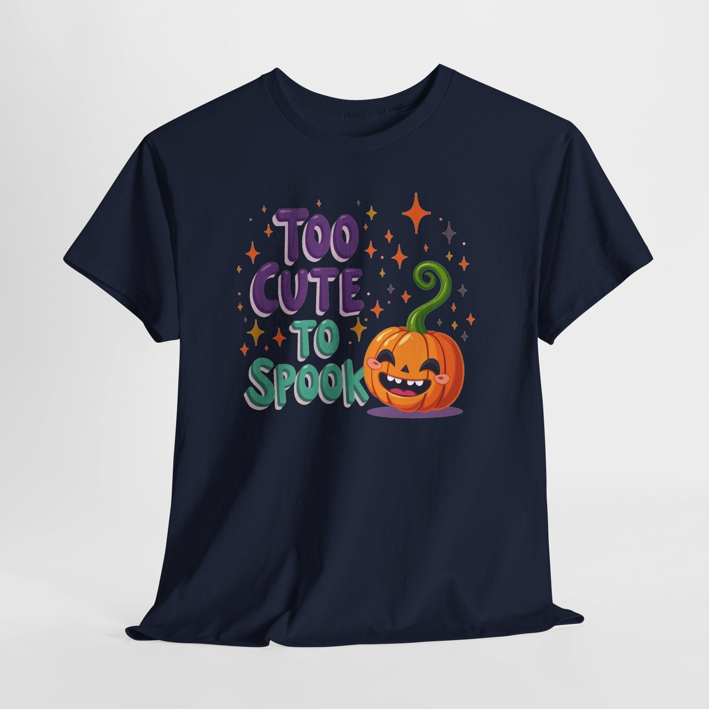 Too Cute to Spook Pumpkin T-Shirt — Cute Halloween Graphic Tee