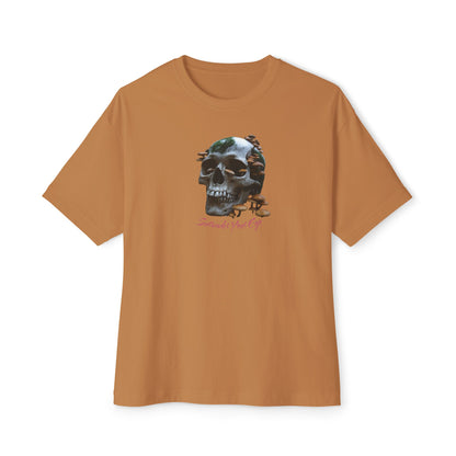 Mushroom Skull Graphic Unisex Oversized Tee | Casual Streetwear, Unique Gift, Statement Shirt, Relaxed Fit Fashion, Graphic Tee