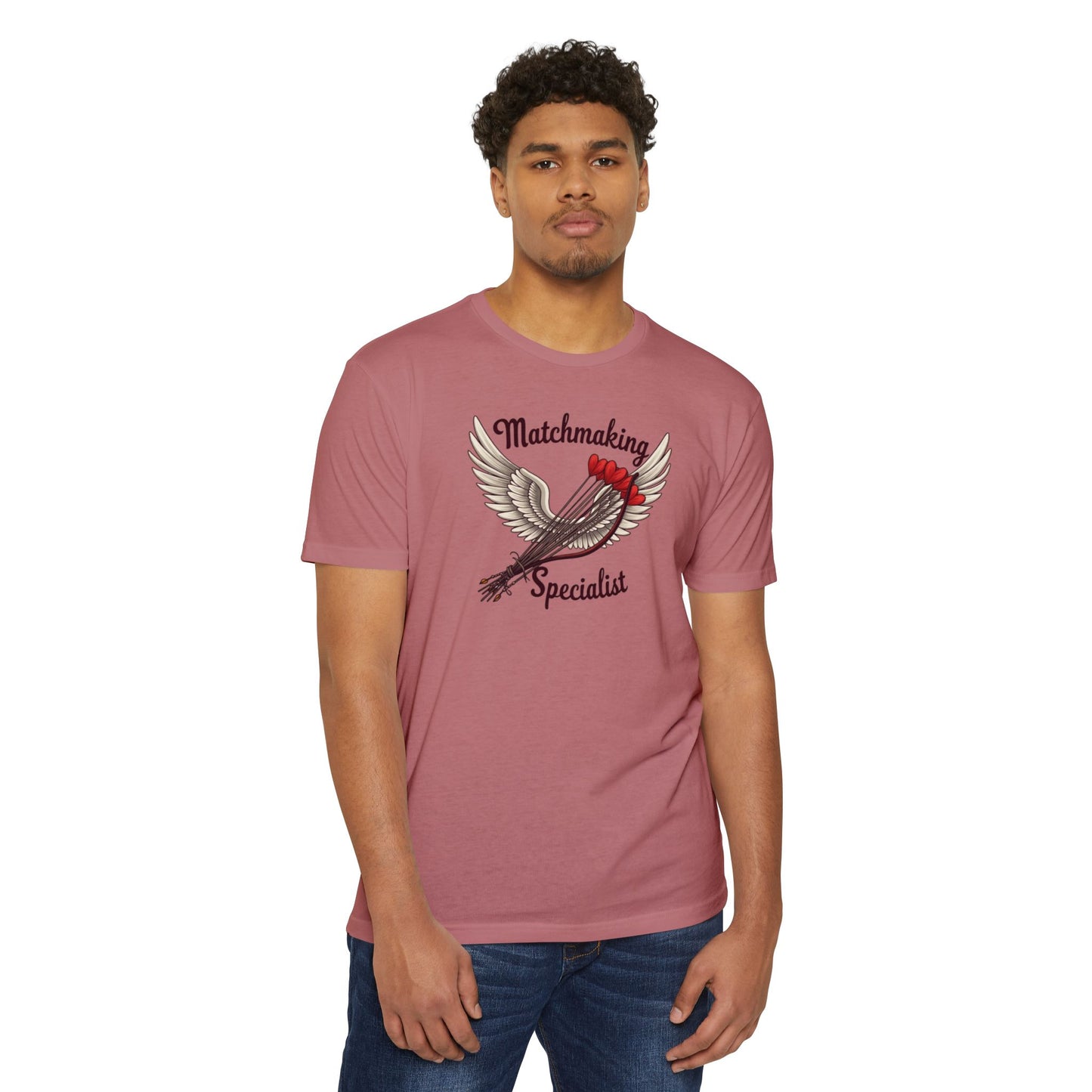 Matchmaking Specialist T-Shirt - Cupid Arrow Wings Graphic Tee