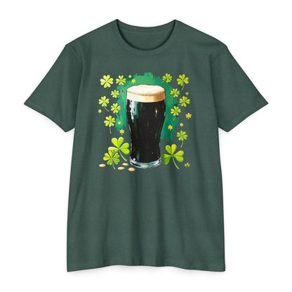 St. Patrick's Day Pint T-Shirt — Irish Beer Shamrock Design