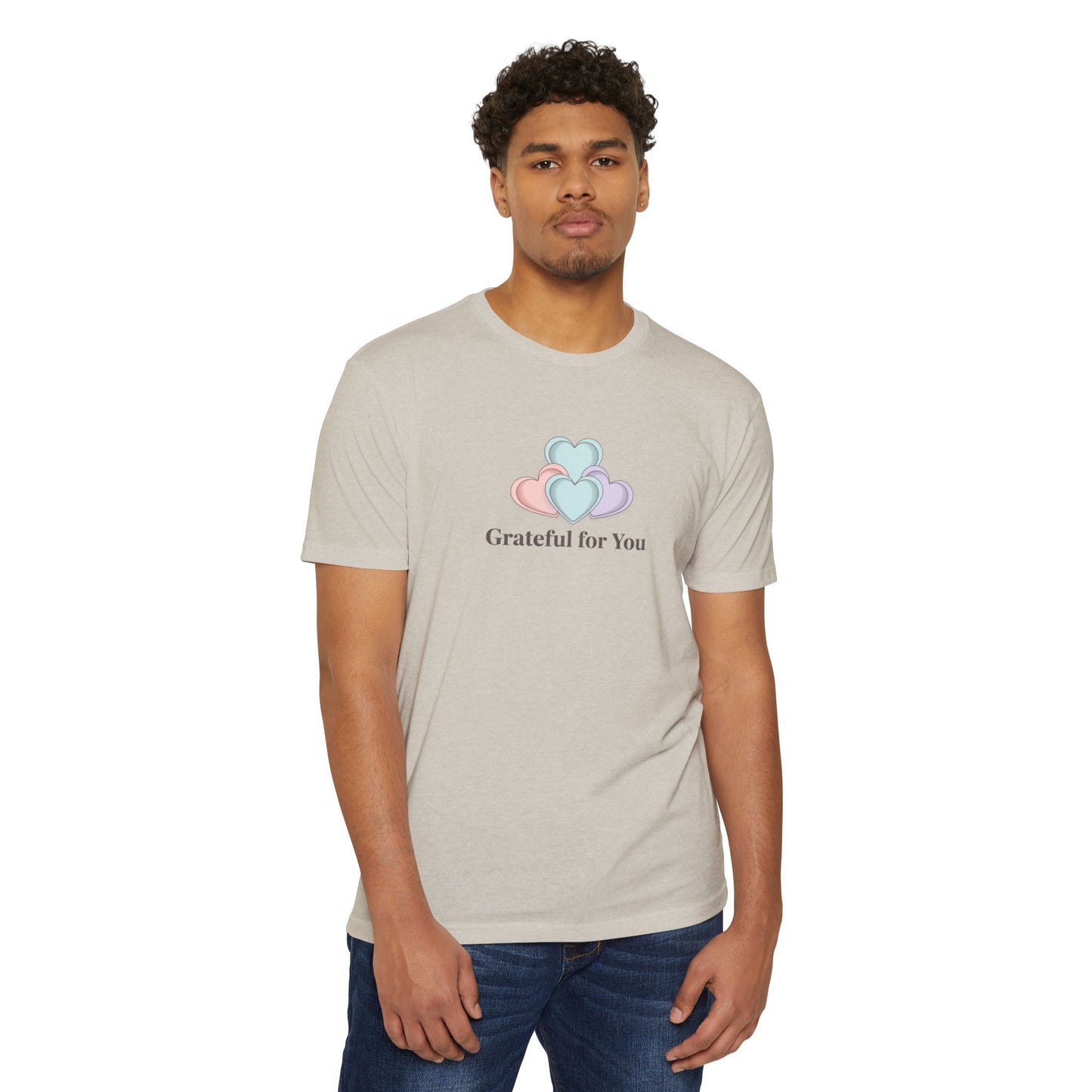 Grateful For You Heart Graphic T-Shirt