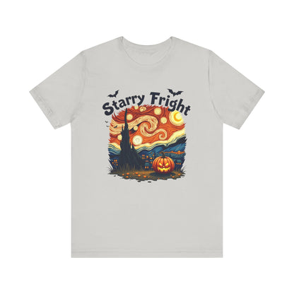 Starry Fright Halloween Tee, Unisex Ghost Graphic Shirt, Spooky Fall Fashion, Halloween Costume Tee, Pumpkin Art T-Shirt, Gift for [...]