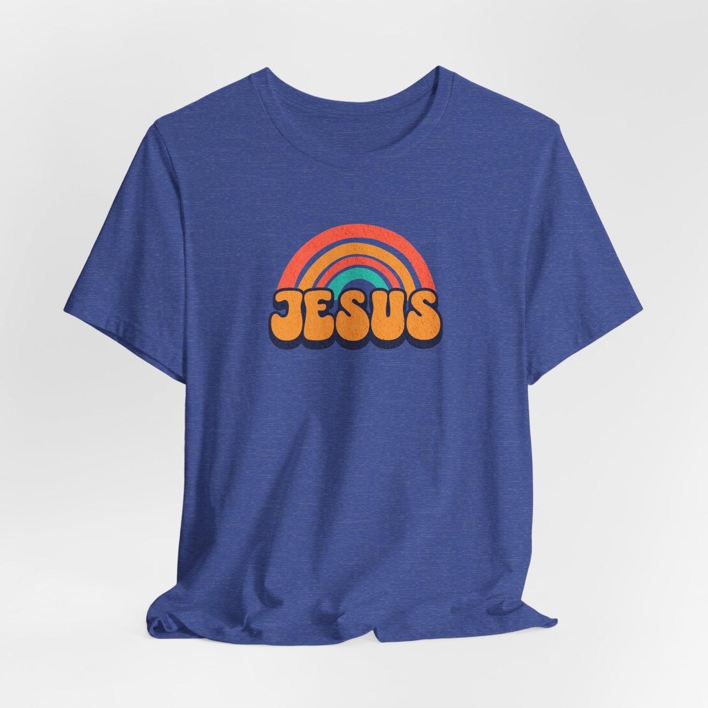 Jesus Rainbow T-Shirt — Retro Christian Faith Tee