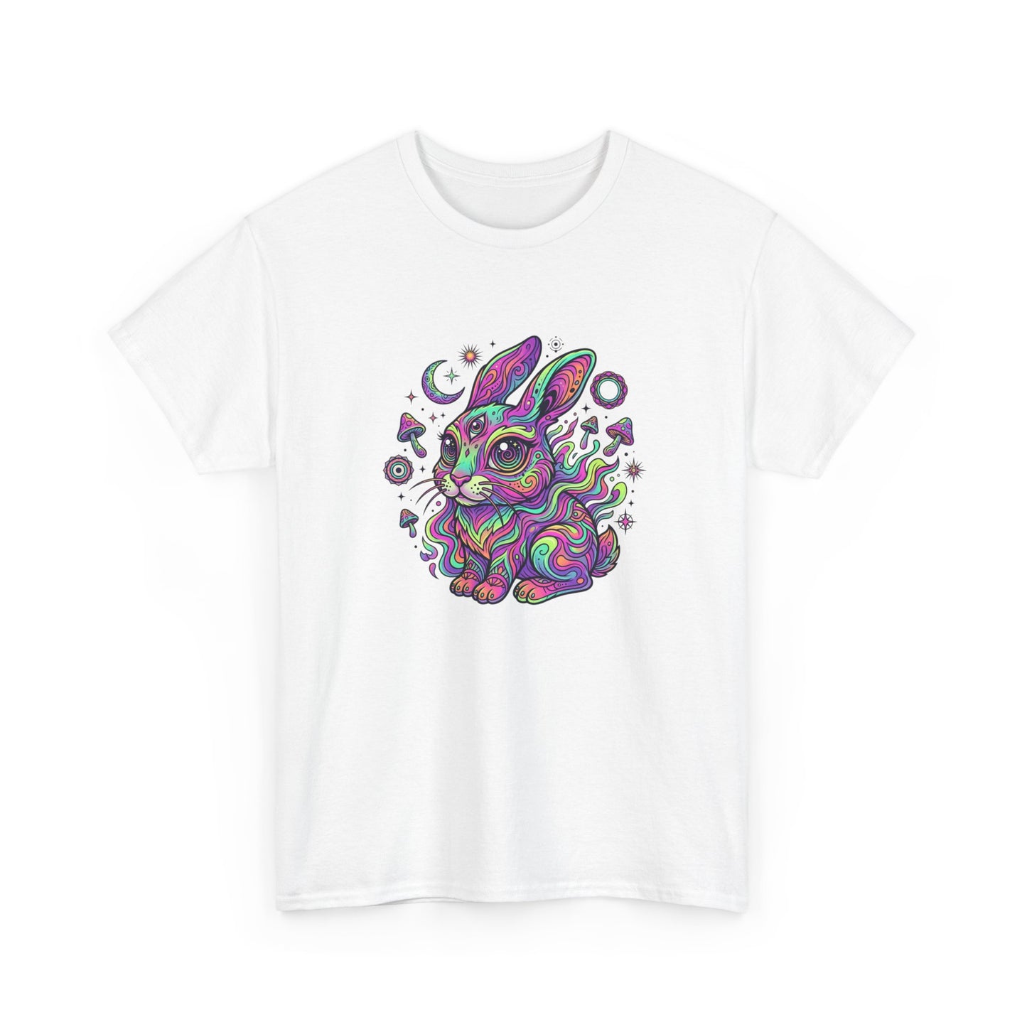 Psychedelic Bunny, Unisex Heavy Cotton Tee