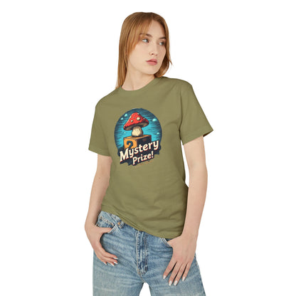 Questionable Mushroom Mystery Tee, Fun Gift for Gamers, Casual Style Shirt, Vintage Vibe Tee, Unisex Cotton Tee for Festivals - Psychonaut Swag