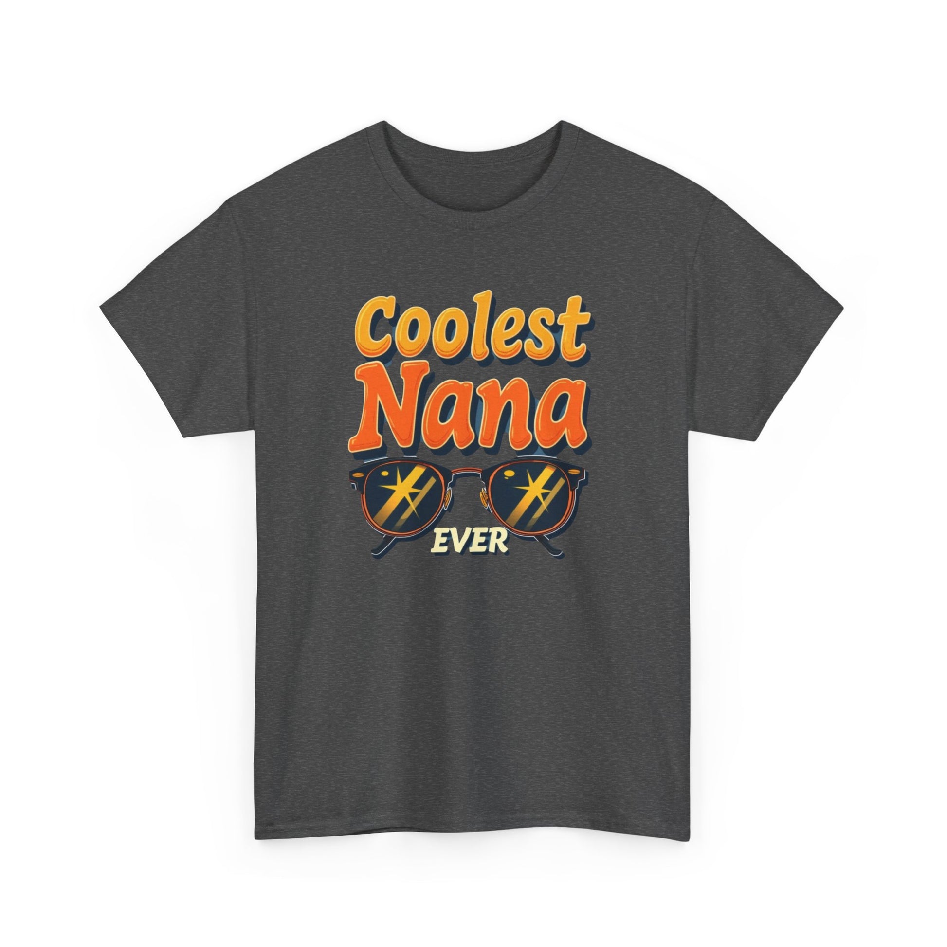 Coolest Nana Ever Unisex Heavy Cotton Tee | Perfect Gift for Grandmothers, Birthday, Mother's Day, Gifts for Her, Family Reunion - Psychonaut Swag