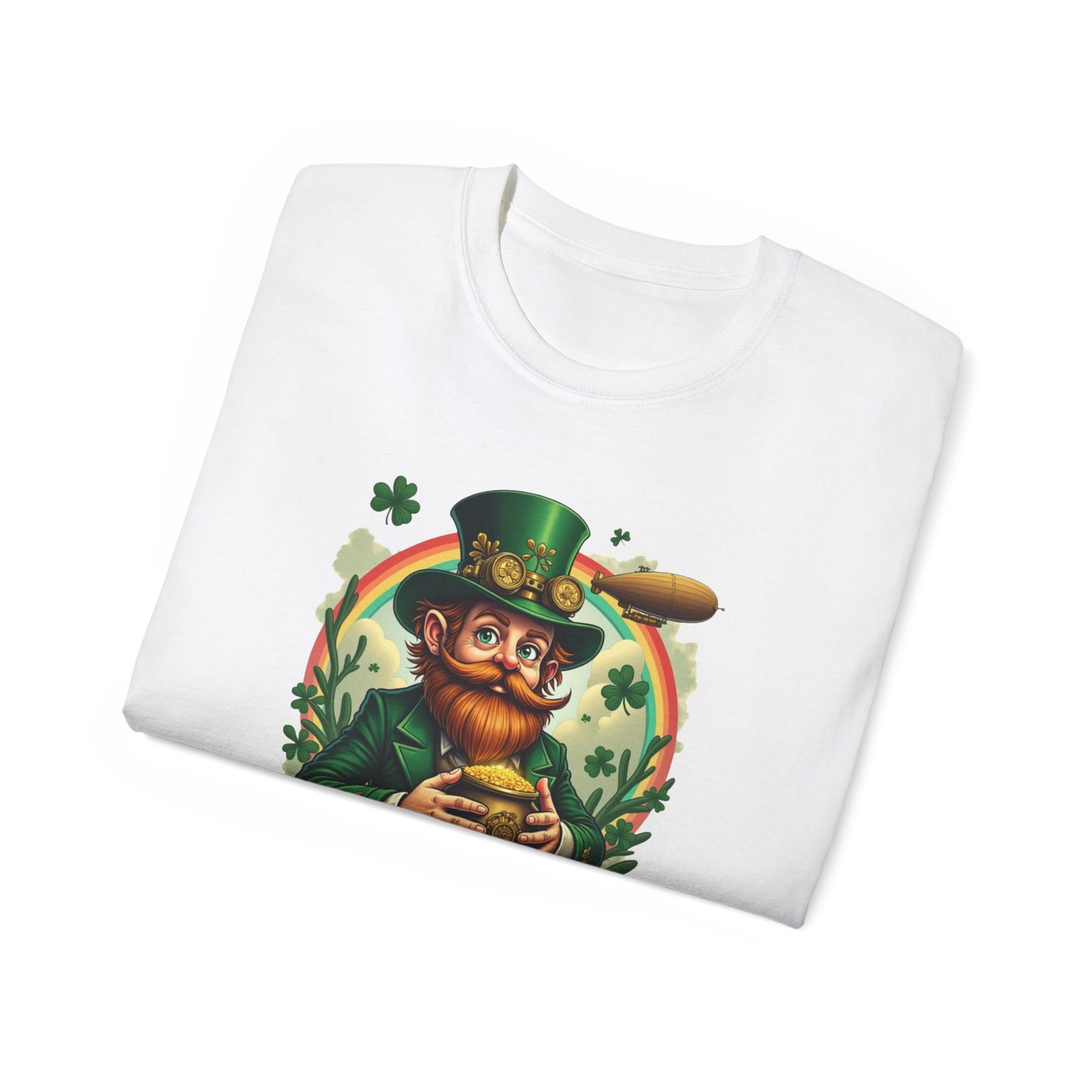 St. Patrick's Day Steampunk Leprechaun T-Shirt - Vintage Irish Lucky Beer Design