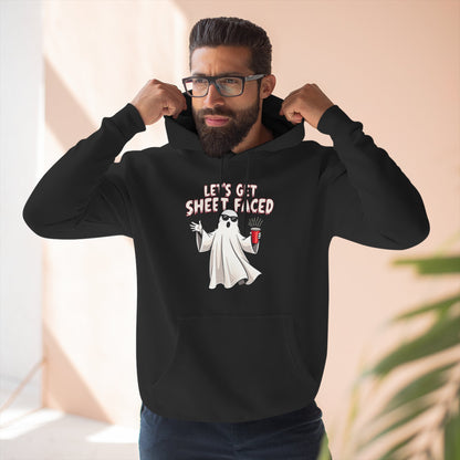 Let's Get Sheet-Faced Hoodie — Funny Ghost Halloween Pullover