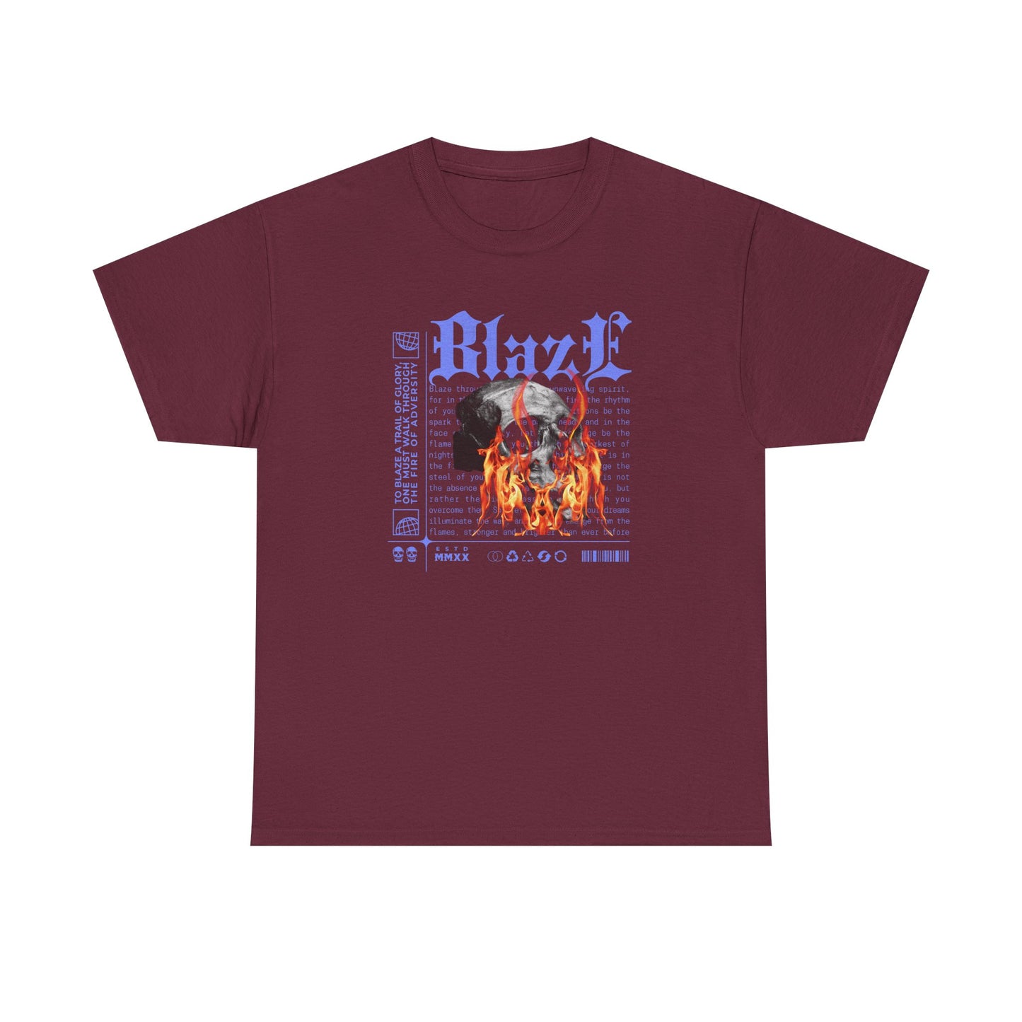 Blaze Moment Skull on Fire T-Shirt