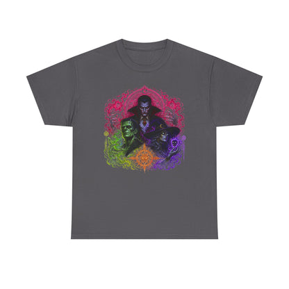 Mystic Vampire Trio T-Shirt — Gothic Rainbow Horror Art Tee