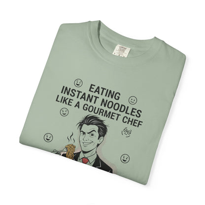 Instant Noodles Gourmet T-Shirt — Funny Chef Illustration Tee