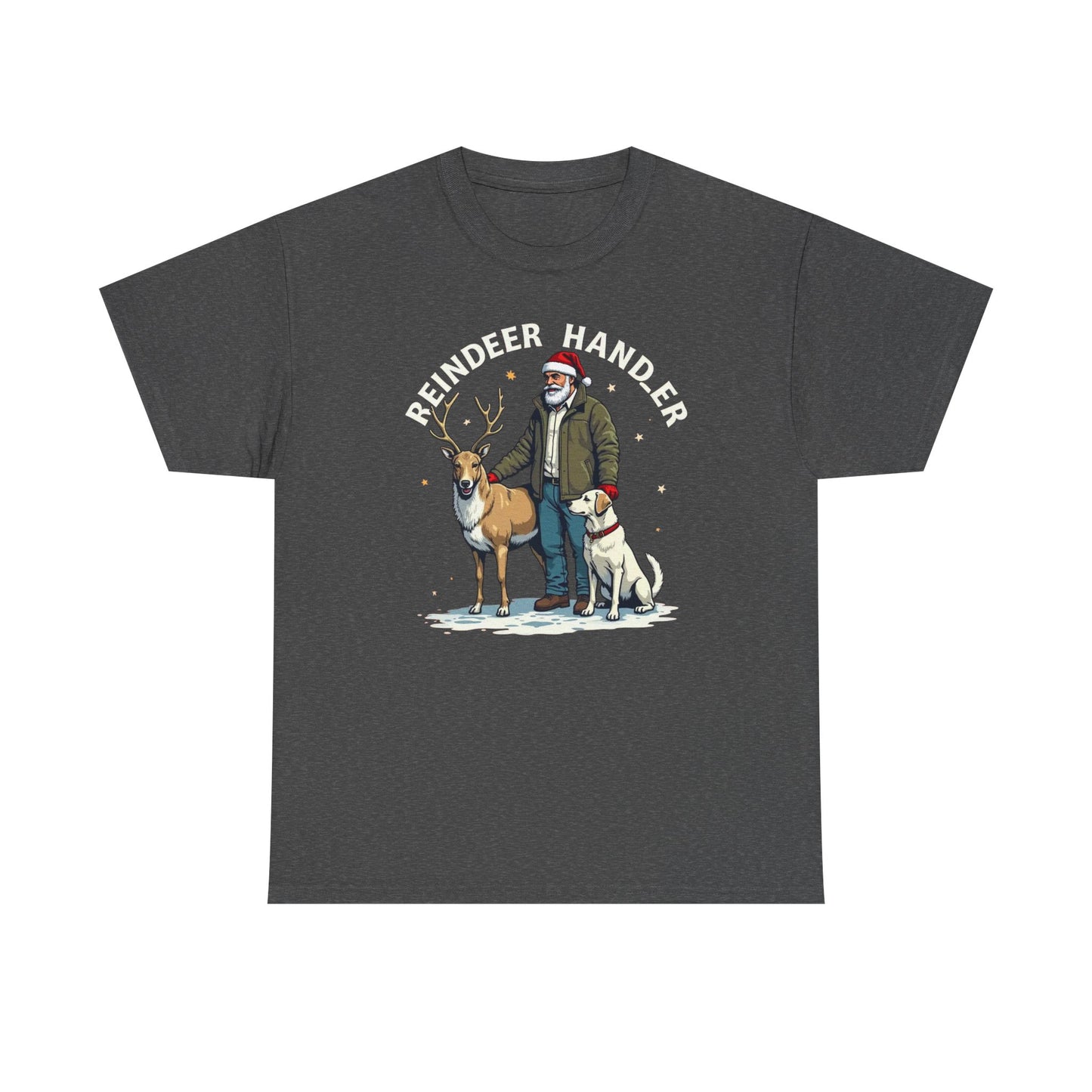 Reindeer Handler T‑Shirt — Santa Handler Graphic Holiday Tee
