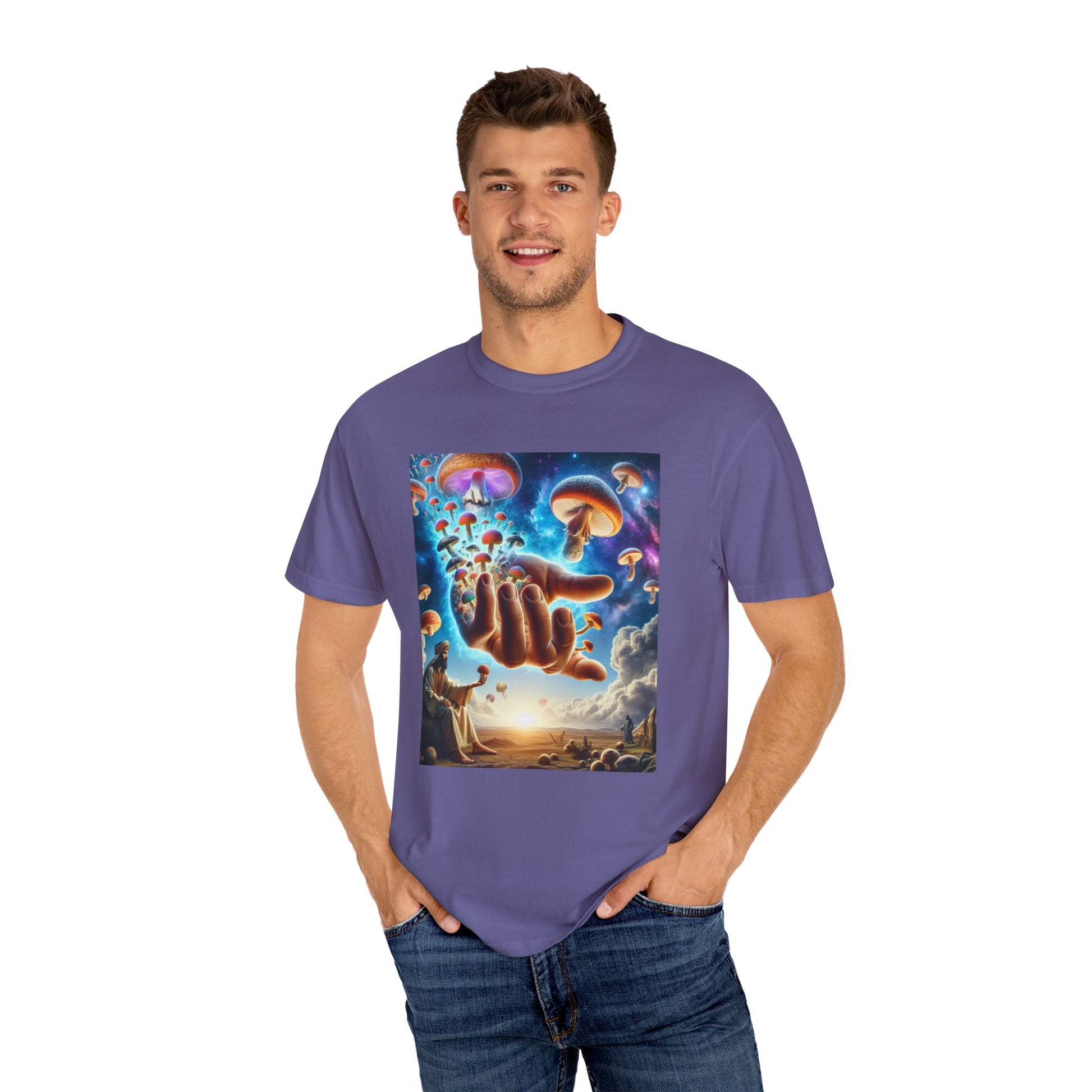 Mushrooms Gifted, Unisex Garment-Dyed T-shirt - Psychonaut Swag