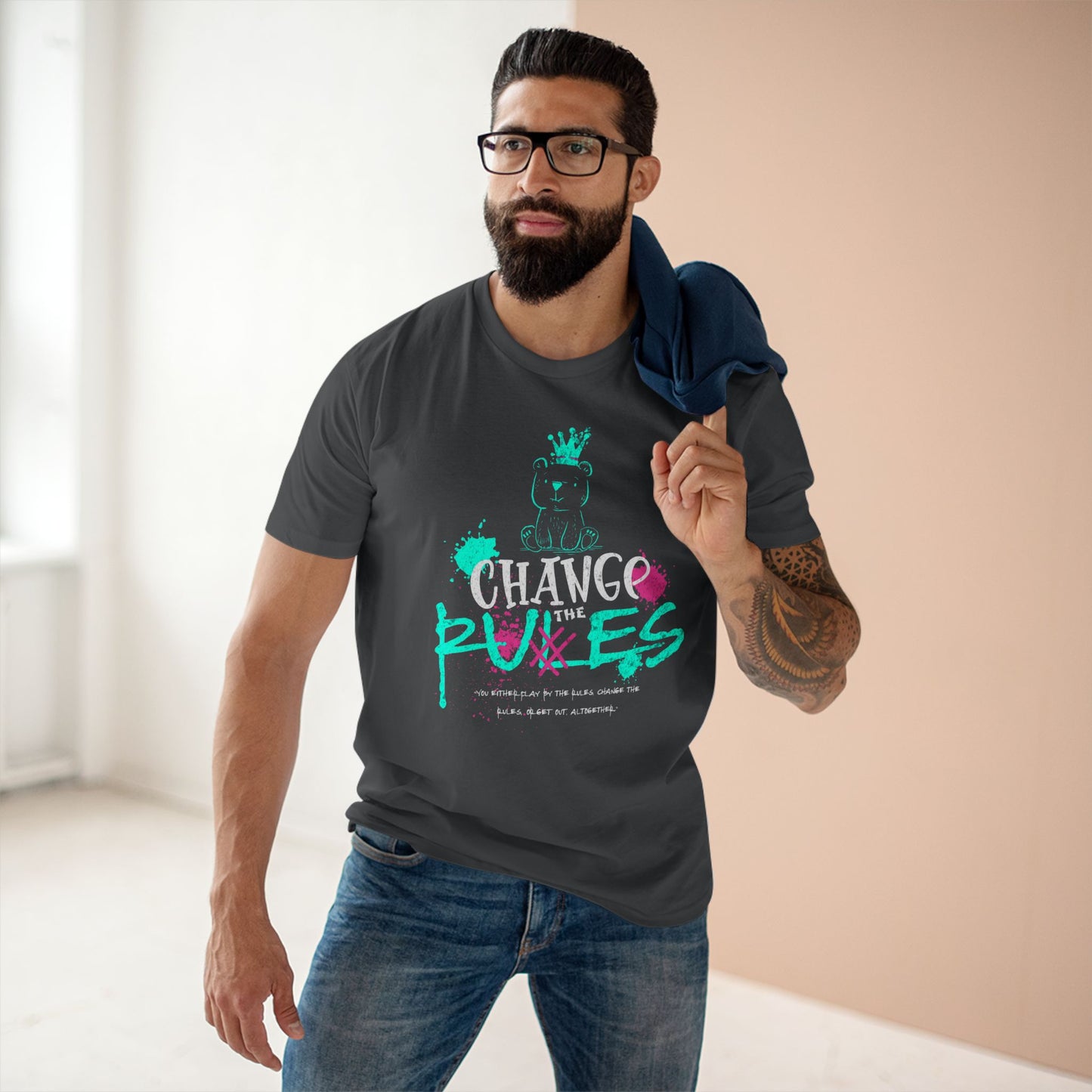 Change the Rules, Bear Adult Staple Tee