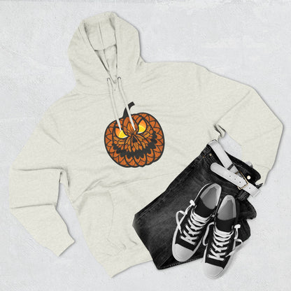 Pumpkin Mandala Hoodie — Halloween Jack-O'-Lantern Fleece Pullover