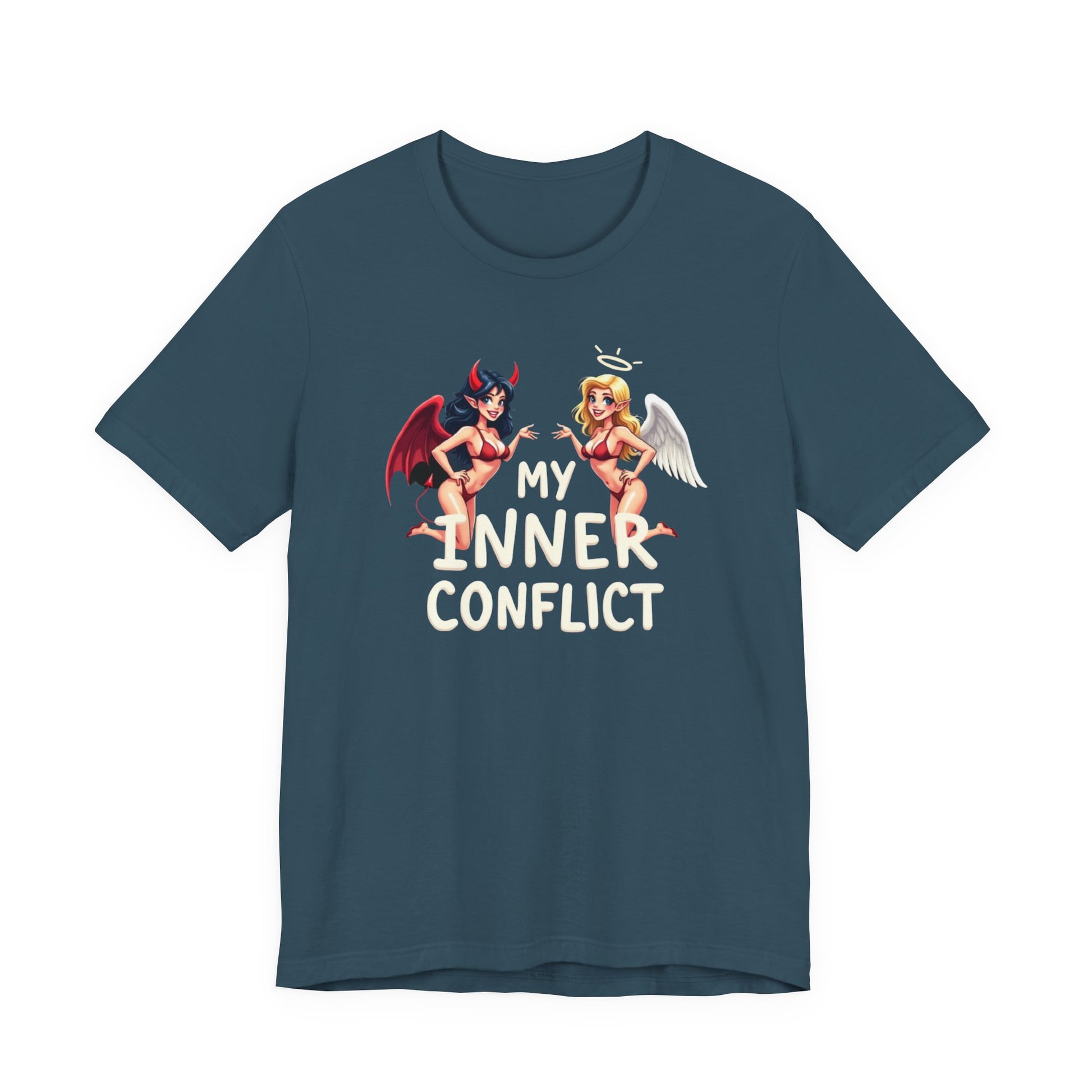 My Inner Conflict, Graphic Tee, Casual Wear, Halloween Gift, Unisex Shirt, Fashion Statement, Unique Style - Psychonaut Swag