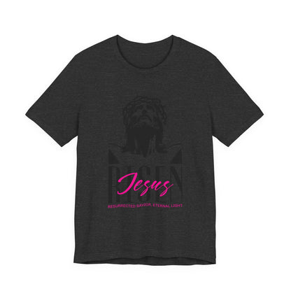 Risen Jesus Portrait Tee — Christian Easter Resurrection T-Shirt