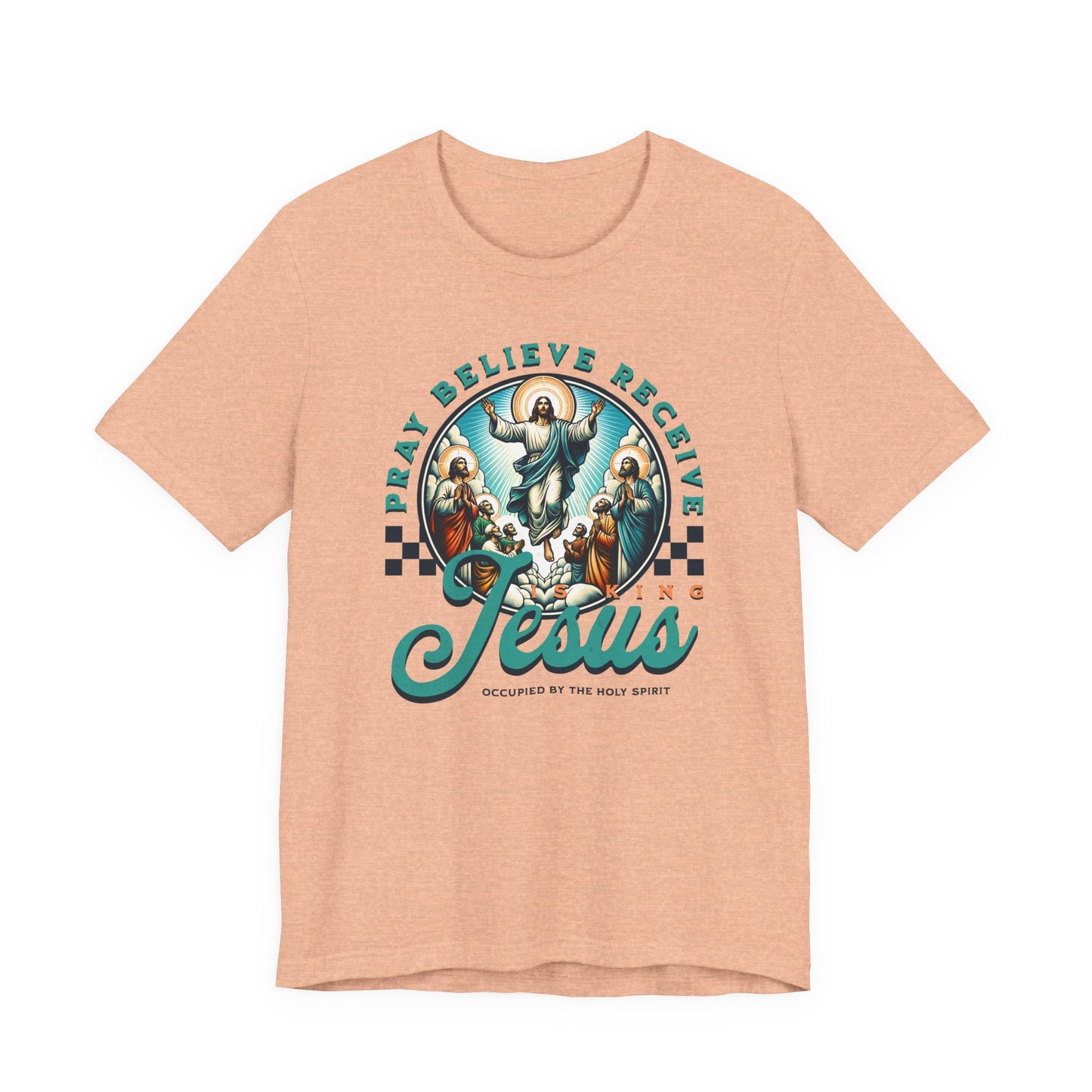 Jesus Prayer Tee — "Pray Believe Receive" Christian Graphic T-Shirt