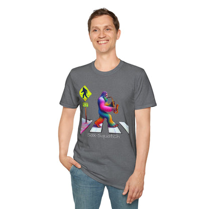 Sax-Squatch, Unisex Softstyle T-Shirt