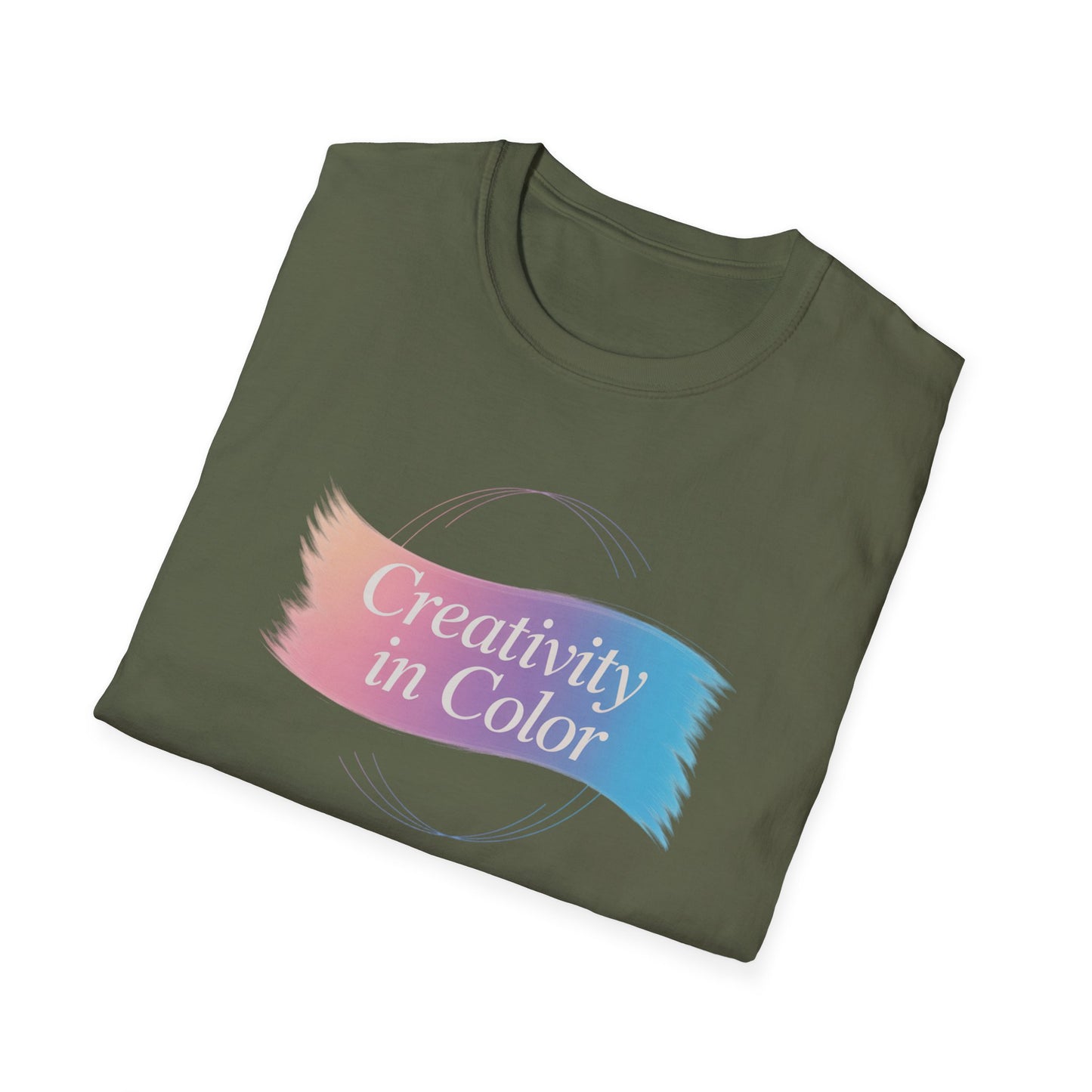 Creativity in Color T-Shirt — Pastel Brushstroke Art Tee