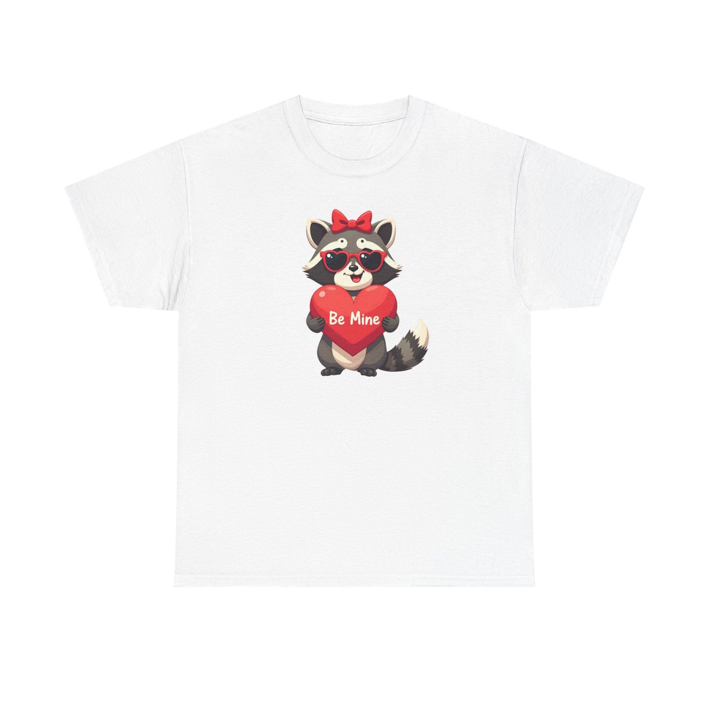 Raccoon Valentines Unisex Heavy Cotton Tee