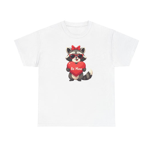 Raccoon Valentines Unisex Heavy Cotton Tee