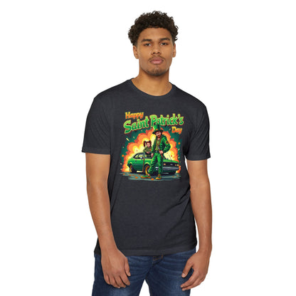 Saint Patrick's Day T-Shirt — "Happy Saint Patrick's Day" Retro Leprechaun Design