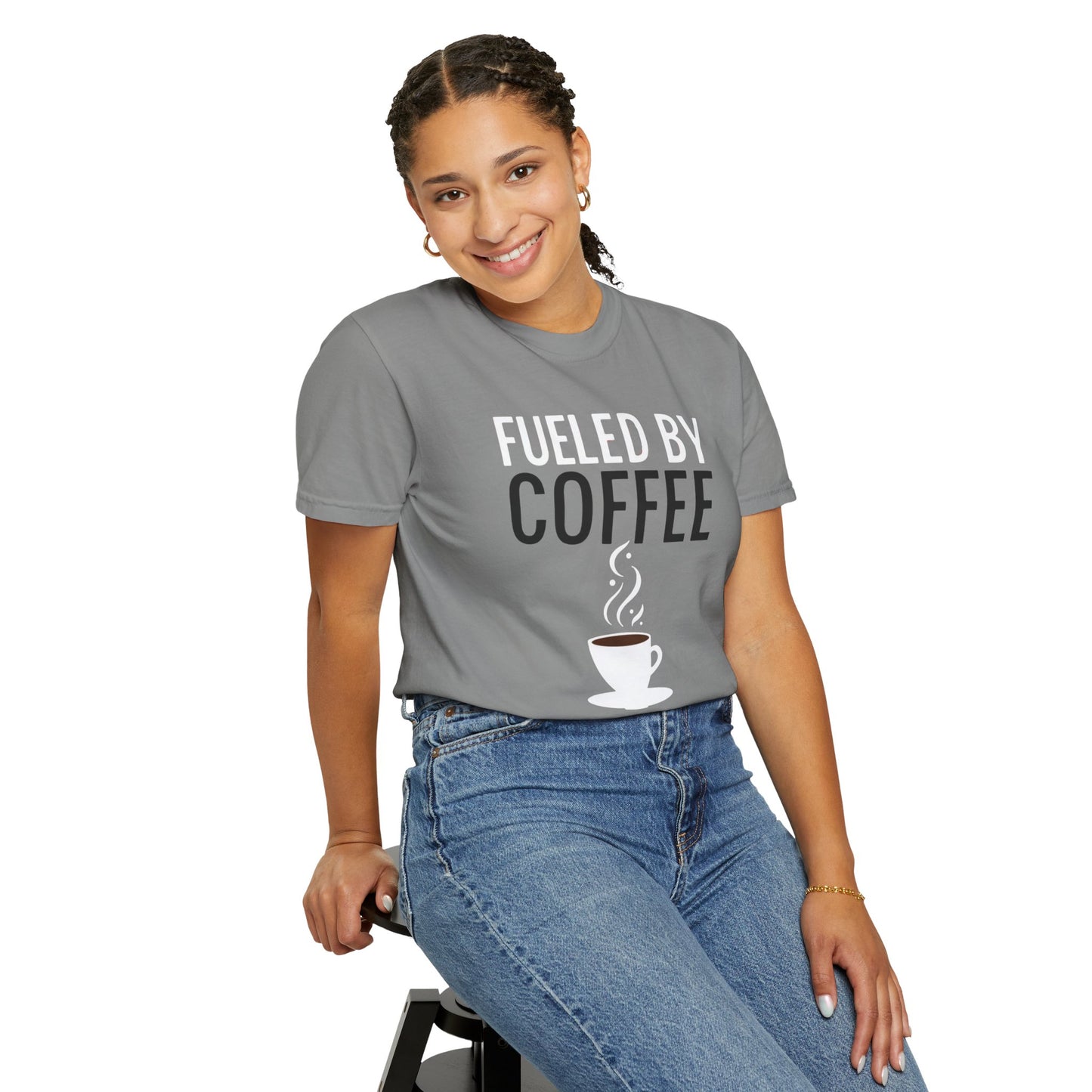 Fueled by Coffee Unisex Garment-Dyed T-Shirt - Psychonaut Swag
