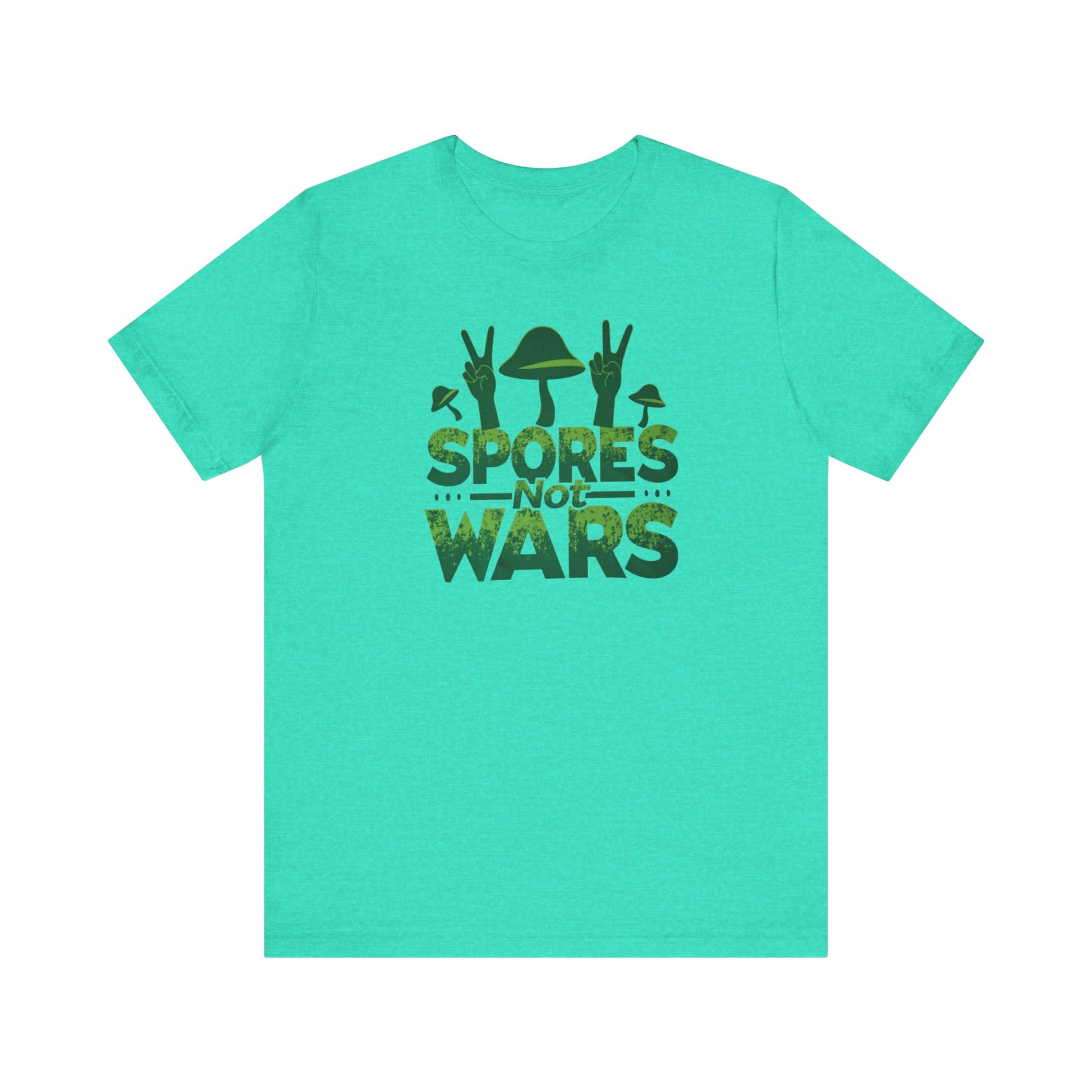 Spores Not Wars - Eco-Friendly Statement Shirt, Casual Wear, Gift for Nature Lovers, Unique Graphic Tee, Sustainable Fashion - Psychonaut Swag