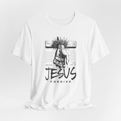 Jesus Forgive Cross T-Shirt — Christian Faith Tee