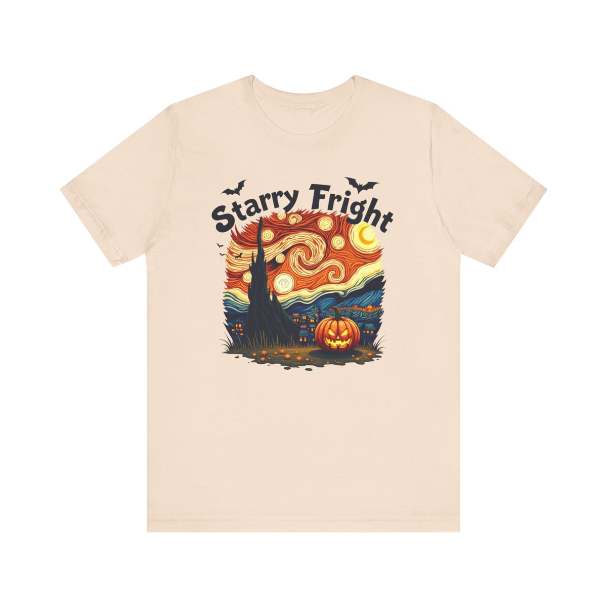 Starry Fright Halloween Tee, Unisex Ghost Graphic Shirt, Spooky Fall Fashion, Halloween Costume Tee, Pumpkin Art T-Shirt, Gift for [...]