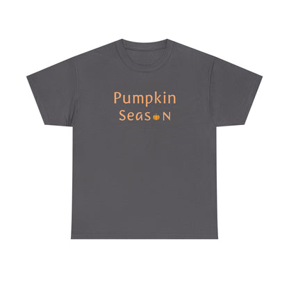 Pumpkin Season Unisex Heavy Cotton Tee, Fall Apparel, Halloween Shirt, Thanksgiving Tee, Cozy Autumn Fashion, Seasonal Wear