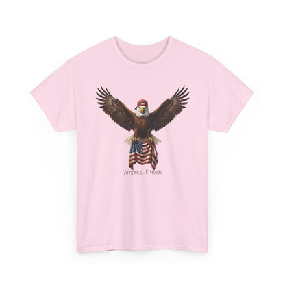 America F Yeah Eagle Tee — Patriotic Flag Graphic Shirt