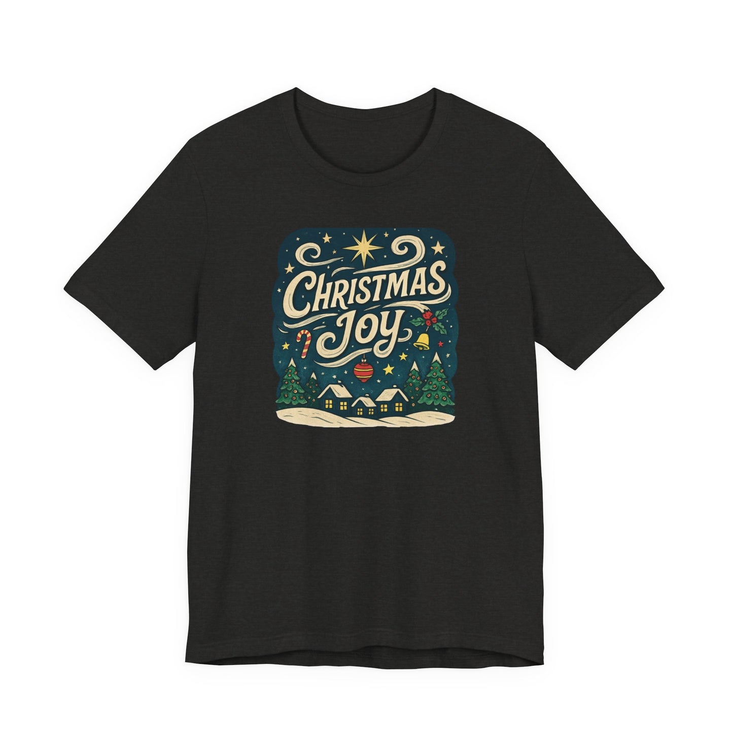 Christmas Joy Holiday T‑Shirt — Festive Winter Village Graphic Tee