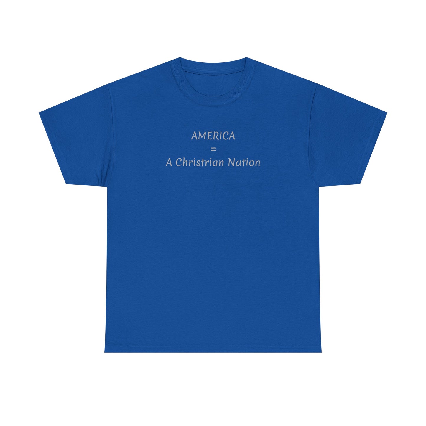 A Christian Nation T-Shirt — Crucifix Over American Flag Graphic Tee