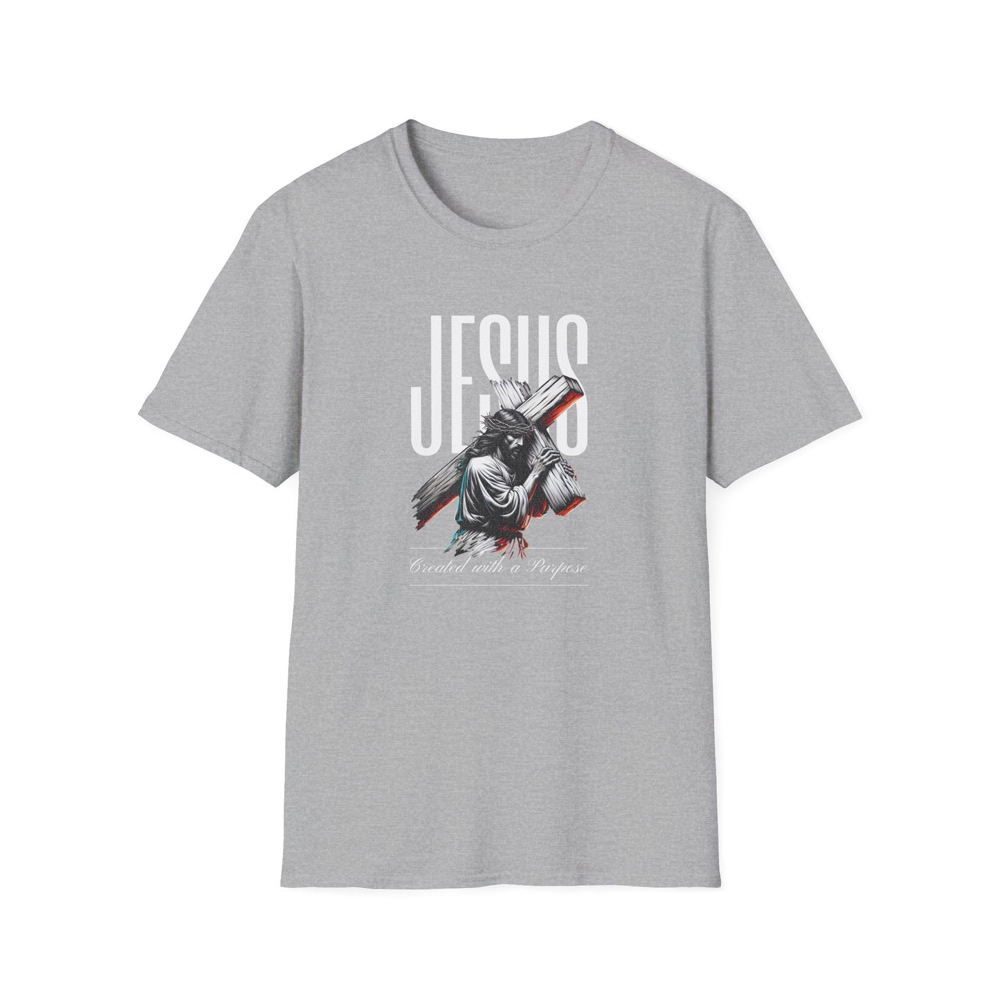 Jesus Cross T-Shirt — 'Jesus' Graphic Faith Tee for Christians