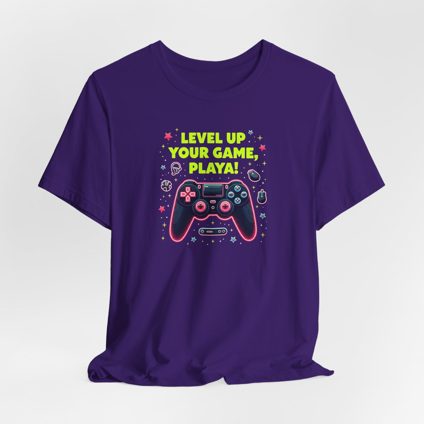 Level Up Your Game Playah! Gaming T-Shirt — Retro Controller Design