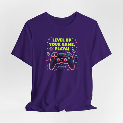 Level Up Your Game Playah! Gaming T-Shirt — Retro Controller Design
