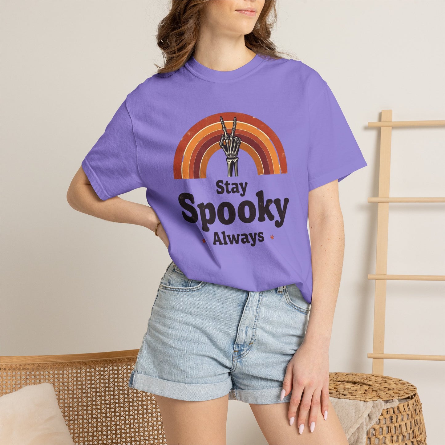 Stay Spooky Always T-Shirt — Retro Rainbow Halloween Tee