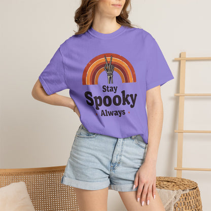 Stay Spooky Always T-Shirt — Retro Rainbow Halloween Tee