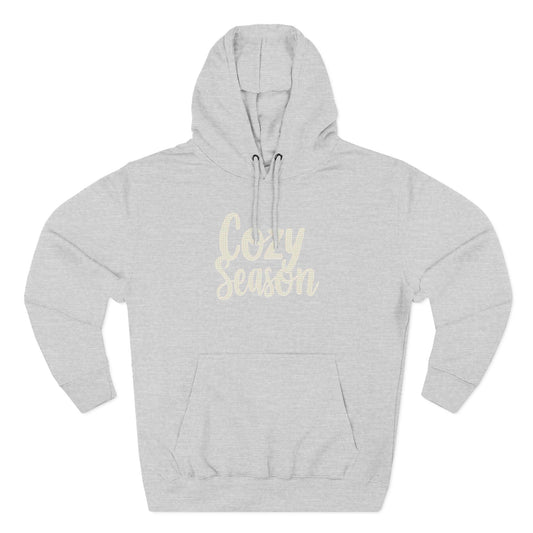 Cozy Season Hoodie — Soft Fleece Pullover with Script Graphic