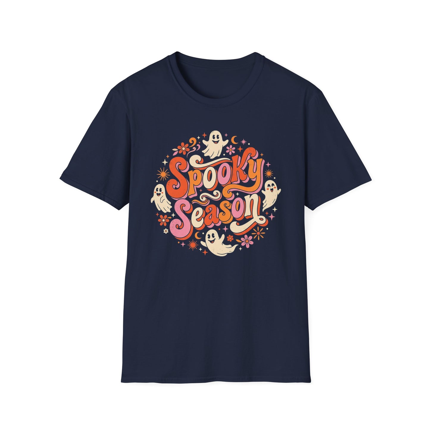 Spooky Season T-Shirt — Retro Ghost Halloween Tee