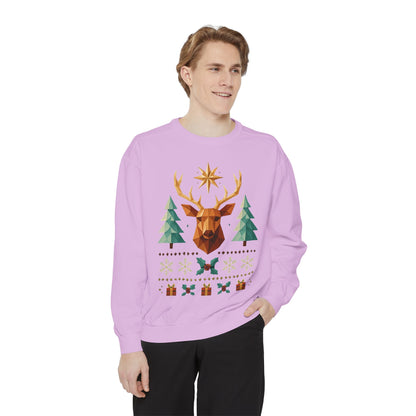 Reindeer Forest Sweatshirt — Vintage Holiday Moose Crewneck