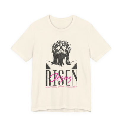Risen Jesus Portrait Tee — Christian Easter Resurrection T-Shirt