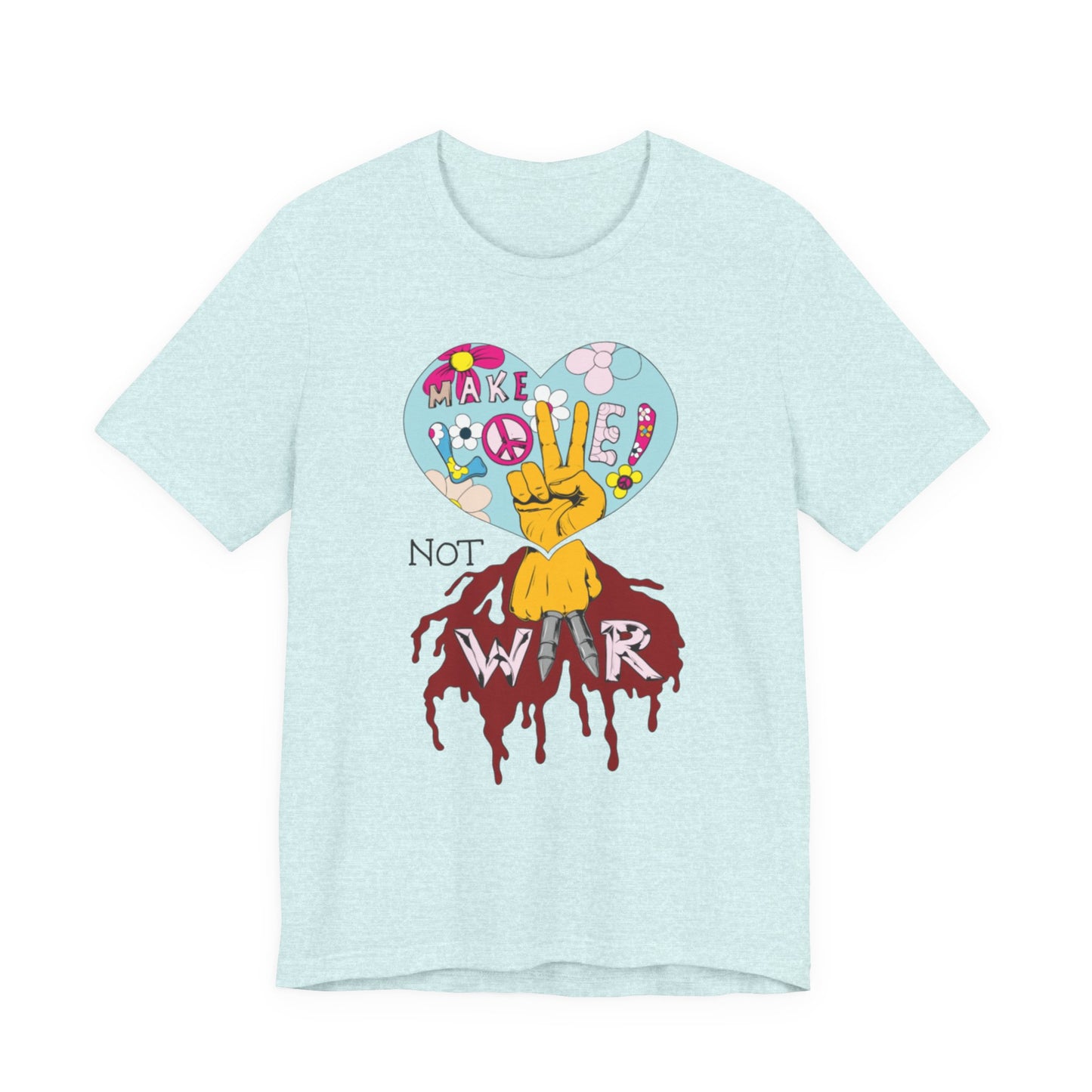 Make Love Not War, unisex Jersey Short Sleeve Tee