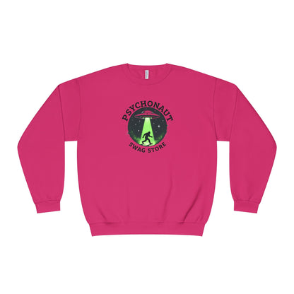 Psychonaut Swag Crewneck Sweatshirt – UFO Abduction Graphic Pullover