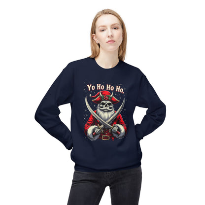 Pirate Christmas, Shiver Season, Unisex Midweight Softstyle Fleece Crewneck Sweatshirt